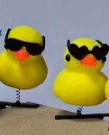 Broche de patitos con lentes de sol