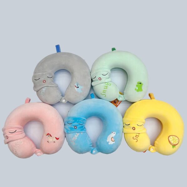 Almohada de viaje con antifaz
