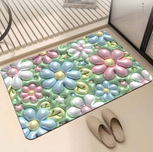 Alfombra para Baño Flores 3D